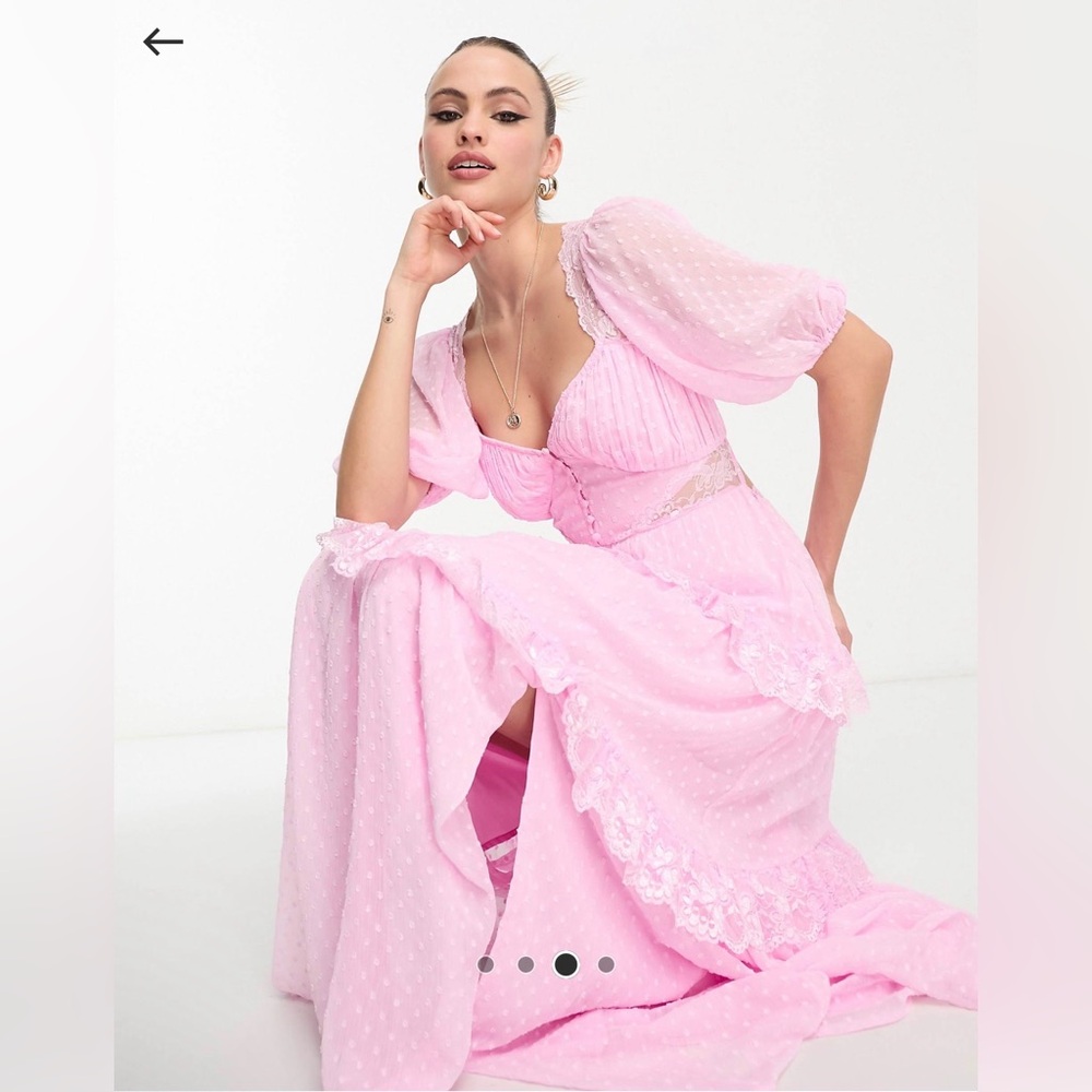 ASOS Tall Pink Backless Maxi Dress